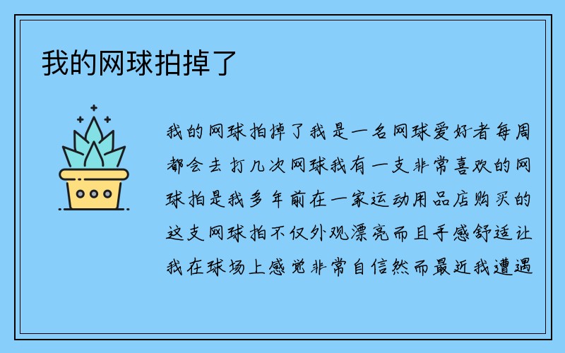 我的网球拍掉了